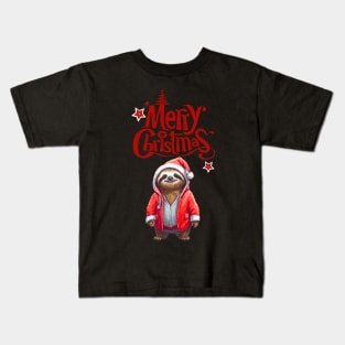 Christmas Sloth Kids T-Shirt